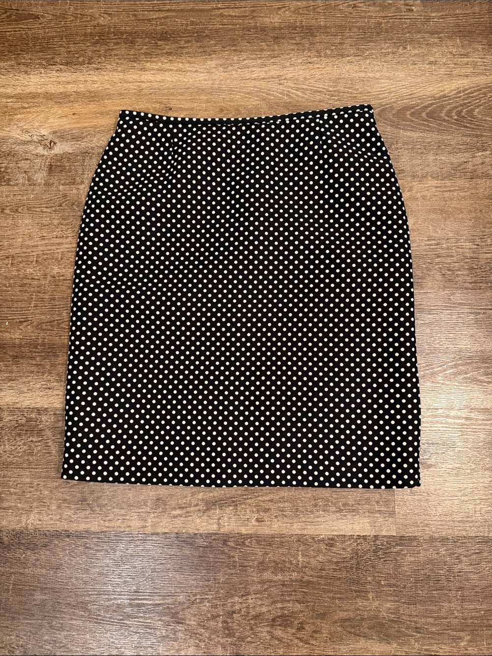 Polka Dot Black Pencil Skirt